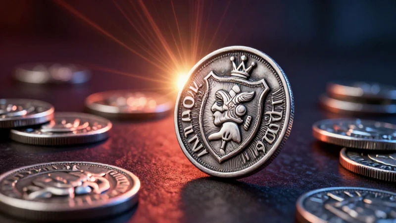 Monedas antiguas y escudo británico hiperrealistas