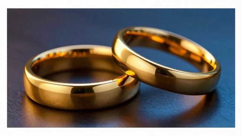Anillos dorados relucen en fotografía cinematográfica