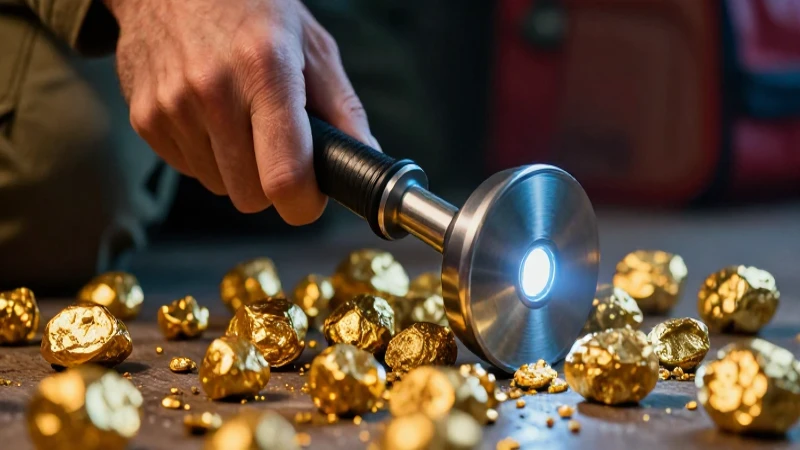 Cazador encuentra oro con detector profesional