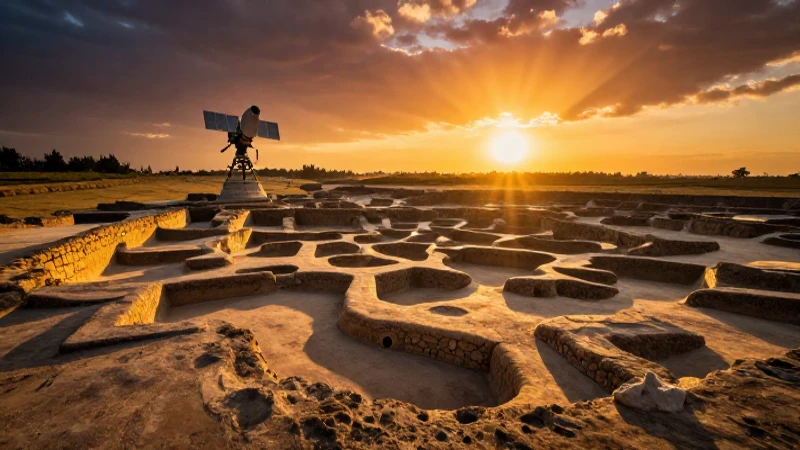 Existen detectores de metales vía satélite para búsqueda arqueológica 5 Descubrimiento arqueológico bañado por luz dorada