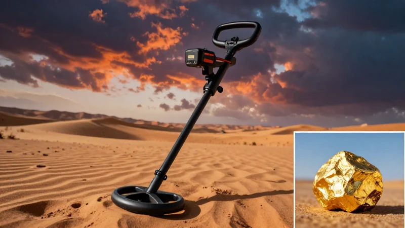 Detecta pepitas de oro en el desierto