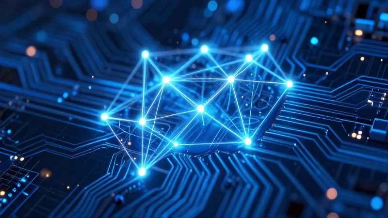 Visualización futurista, brillante y dramática