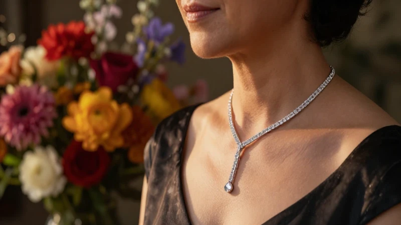 Retrato elegante con joyas y luz cálida
