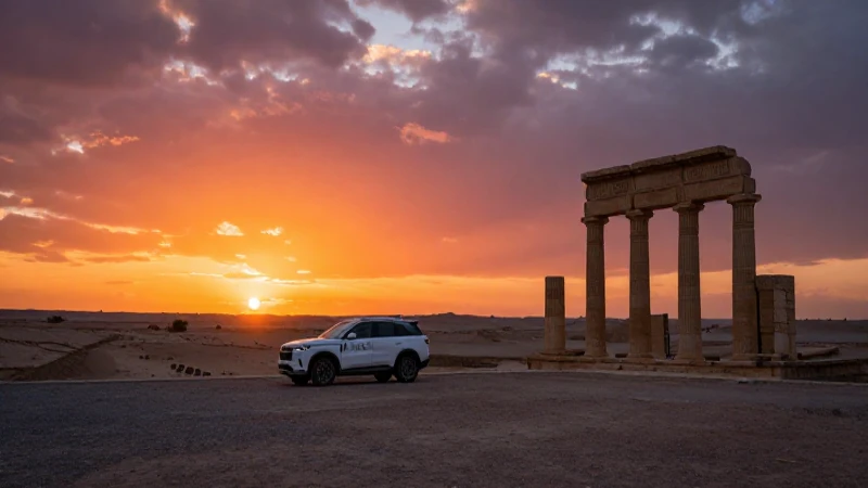 Ruinas iraníes espectaculares bajo luz dramática