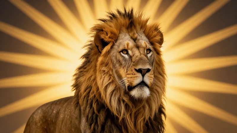 Cuáles son los rasgos más destacados de los Signos de Fuego 3 Retrato de león majestuoso y fotorealista