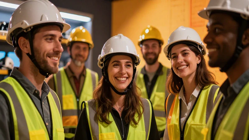 Comunidad sonriente, seguridad a la vista y colores vibrantes