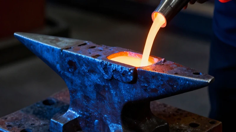 Forjas de acero: Elegir forjado o fundición de metales 4 Yunque forjado en dinamismo y color intenso