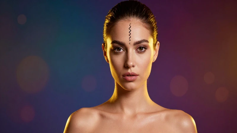 Piercing elegante, belleza cautivadora y luz cinematográfica