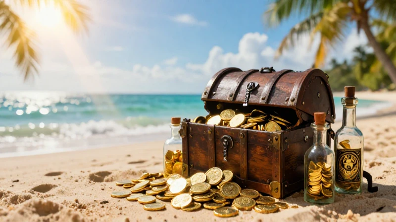Se encontraron botellas y monedas en tesoro pirata de Surinam 5 Tesoro pirata, brillante y cinematográfico