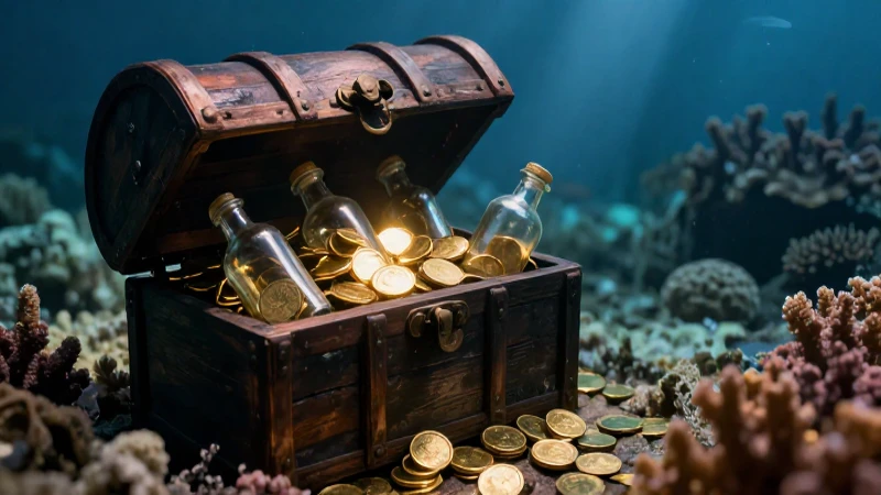 Se encontraron botellas y monedas en tesoro pirata de Surinam 8 Tesoros hundidos resplandecen bajo el agua