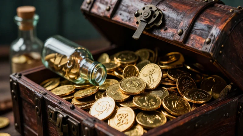 Se encontraron botellas y monedas en tesoro pirata de Surinam 2 Un cofre pirata rebosaba botellas y monedas