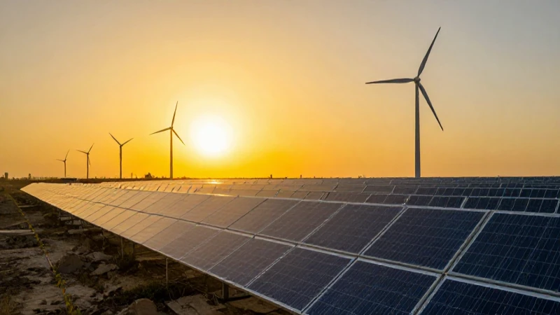 Paisaje minero con energía renovable impresionante
