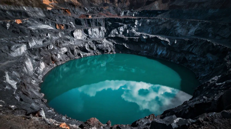 Cuál es el impacto del cobalto y níquel en el medio ambiente 2 Paisaje minero impactante con reflejos turquesa