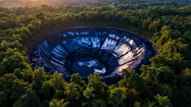 Cuál es el impacto del cobalto y níquel en el medio ambiente 6 Minería impactante en paisaje vibrante y nítido
