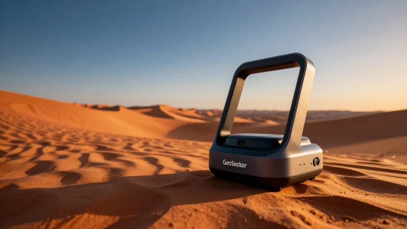 Tecnología en desierto, luz cinematográfica intensa