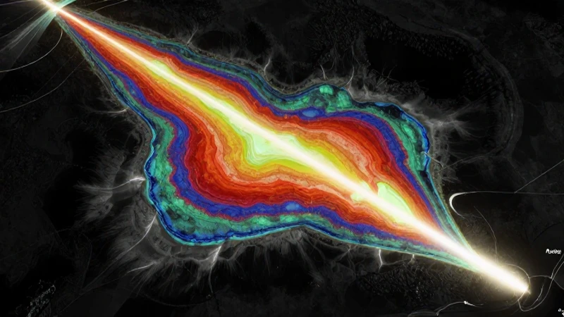 Paisaje geológico revelado con luz dramática