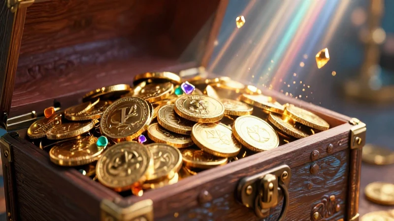 Cofre del tesoro: oro, joyas y detalles épicos
