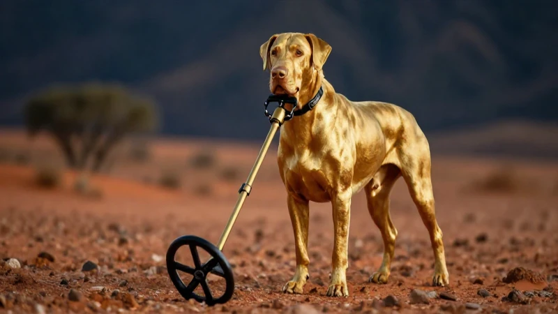 Prospector hallazgo en desierto con luz dramática
