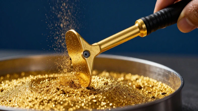 Oro detectado con iluminación cinematográfica vibrante
