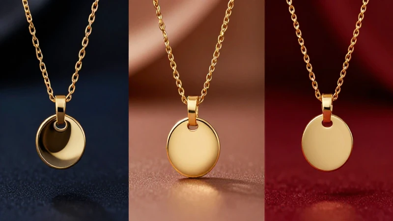 Joyas doradas destacadas con estilo profesional