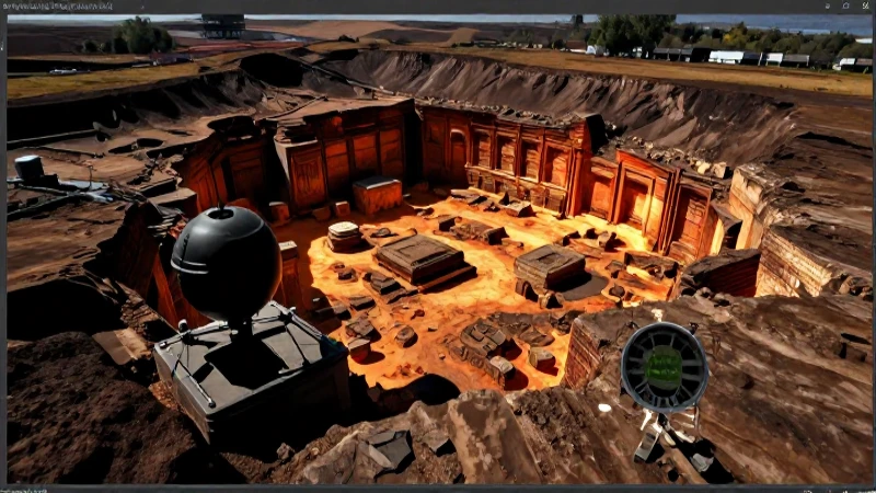 Hallazgos arqueológicos revelados con luz dramática