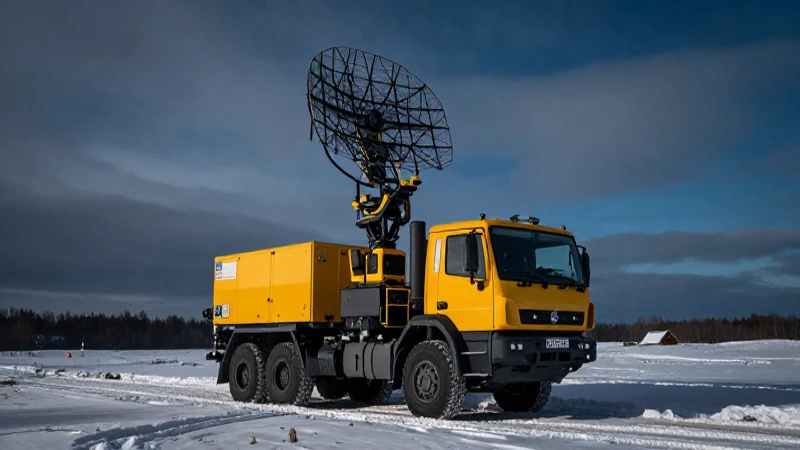 Radar alemán en paisaje nevado, alta calidad