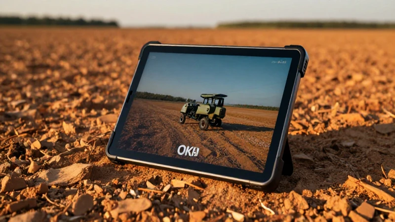 Tablet Gepard en sitio; foto profesional impactante