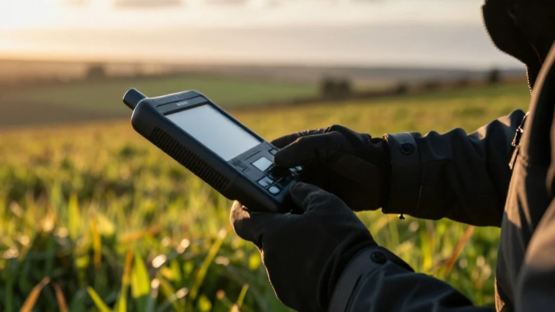 Detectando con GPR al atardecer, paisaje vibrante