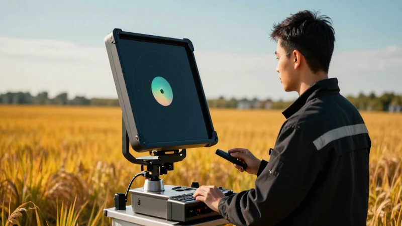 Escáner de radar geotérmico en campo