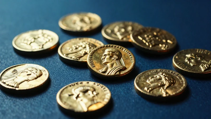 Monedas griegas antiguas en luz cinematográfica