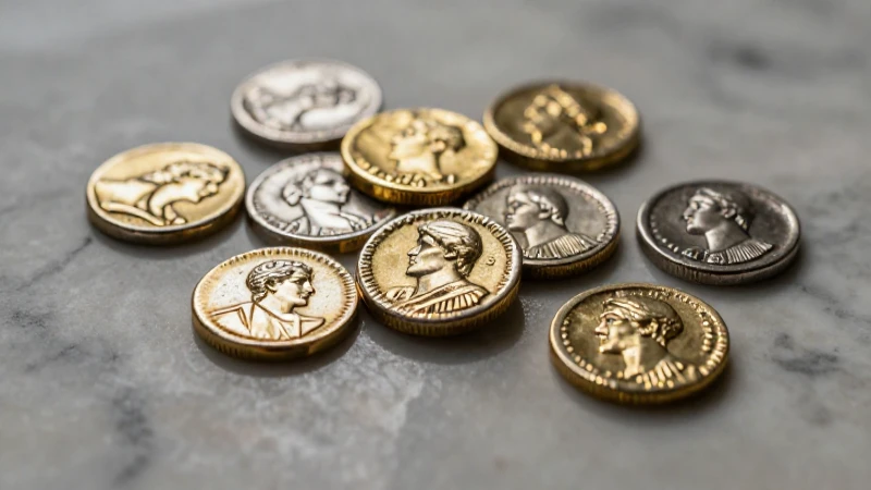 Monedas griegas antiguas en primer plano y oro