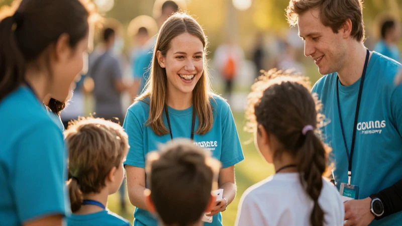 Voluntarios en acción: imagen conmovedora y profesional