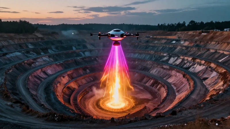 Minería a cielo abierto, imagen fotorealista impactante