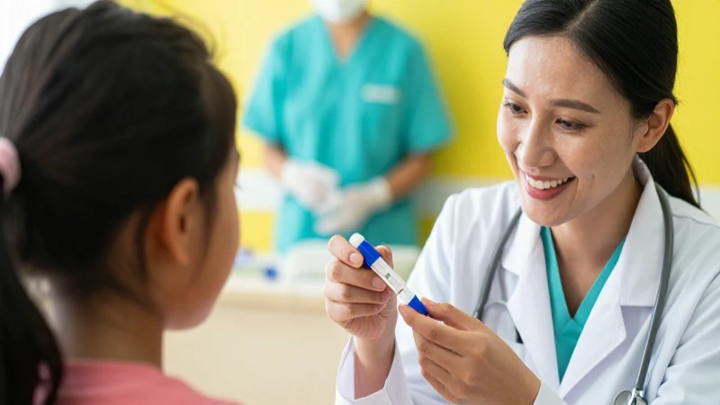 Trabajadora de salud evalúa a niño en Covid