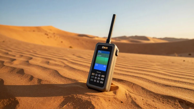 Detector de metales en desierto dorado