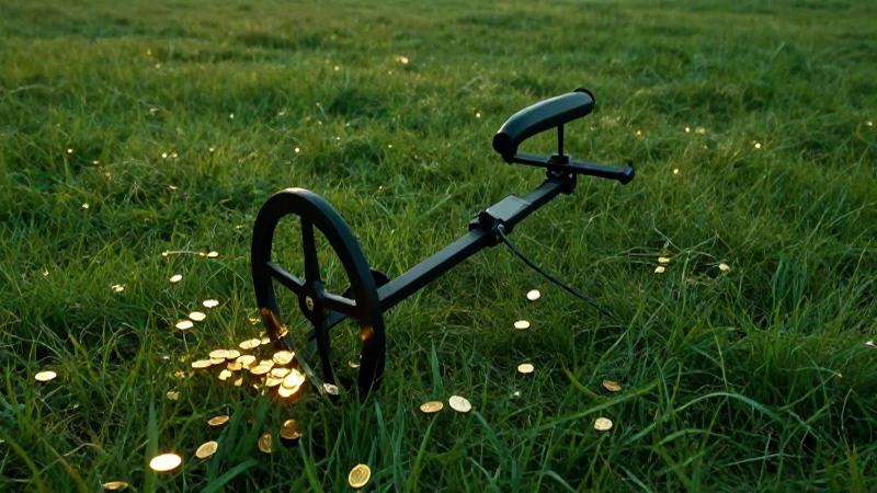 Monedas doradas halladas en el campo