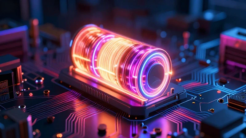 Batería futurista con diseño vibrante y dramático