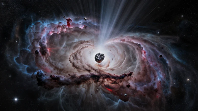 Espectacular nebulosa espacial con detalles luminosos
