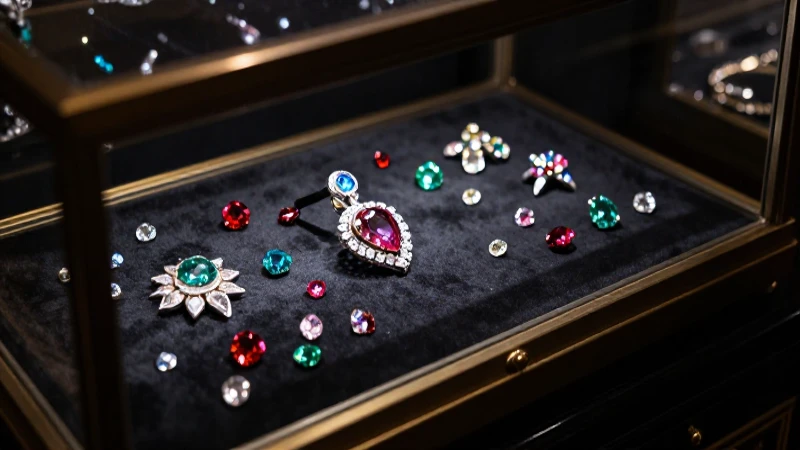 Joyería antigua en exhibición, lujo deslumbrante