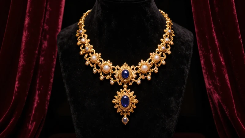 Joyería barroca dorada en fondo opulento