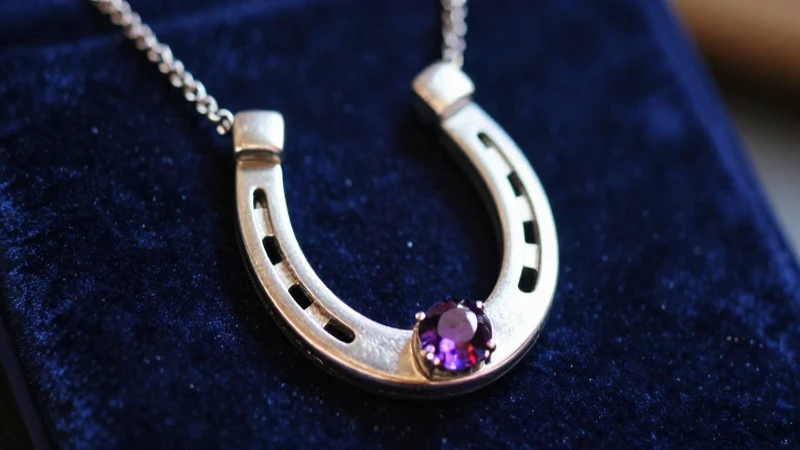 Collar de herradura en estudio, lujo dramático