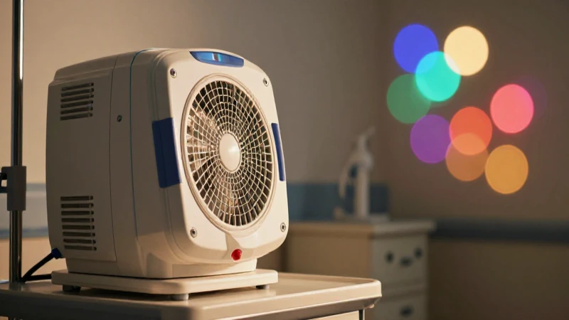 Ventilador en ambiente cálido y profesional