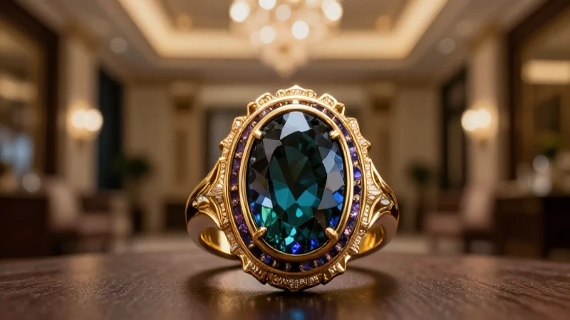 Hotel Minero Napoléon: Hallan anillo de la familia Bonaparte 6 Anillo dorado con gema en ambiente lujoso