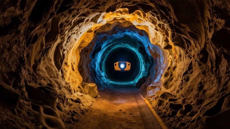 Exploración detallada y vibrante bajo tierra