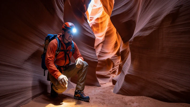 Explorador en cañón: aventura visual impactante