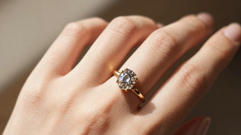 Anillo dorado reluce en mano elegante