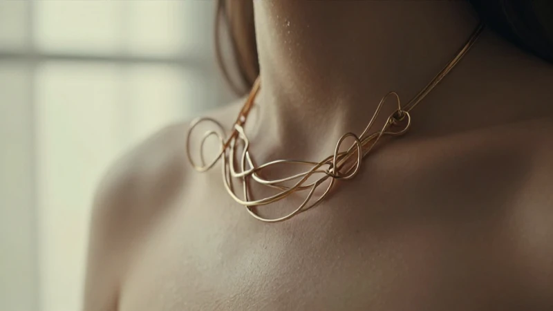 Collar entrelazado, luz cálida y suave