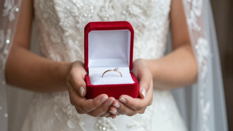 Novia con joyero; elegante y vibrante foto
