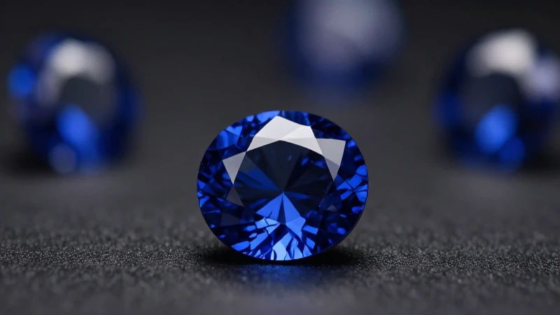 Zafiros azules vibrantes en foco suave