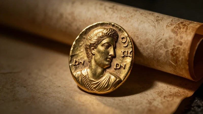 Moneda seléucida antigua luce en oro